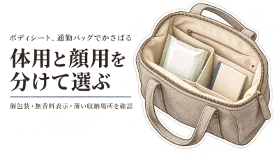 ボディシートとあぶらとり紙をレビュー数順に比較｜個包装・無香料表示・通勤バッグで選ぶ